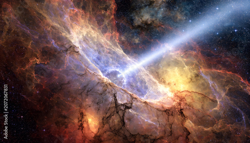 Cosmic nebula explosion captures dramatic space formation with glowing gases and stellar energy in deep universe