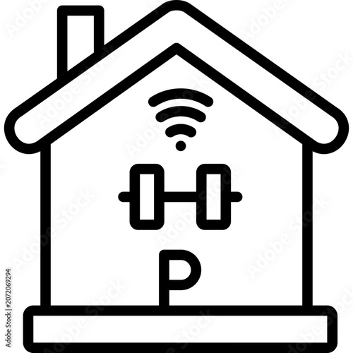 amenities icon illustration design with outline