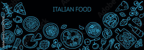 Photos Hand drawn italian food sketch