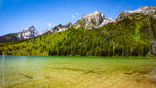 Quadro su tela Grand Teton Mountains Reflecting in Jenny Lake