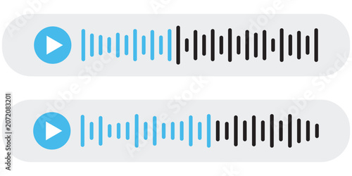 Foto Simple Voice message icon set