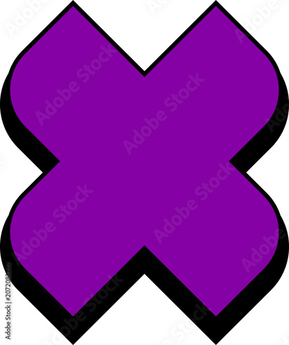 Vibrant Purple X Button Icon