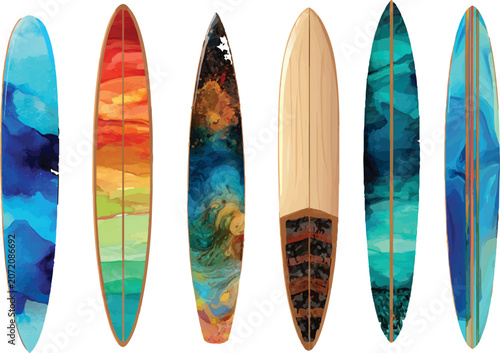 surf board vector illustration