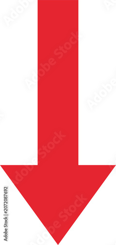 Red Down Arrow Icon
