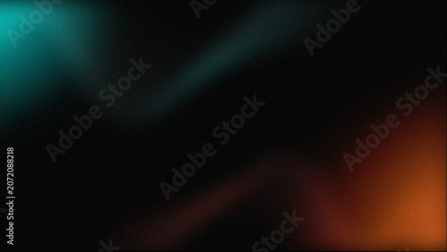 Abstract mesh gradient background with teal and orange light leaks, dark cinematic blurred texture, soft glowing ethereal wave pattern