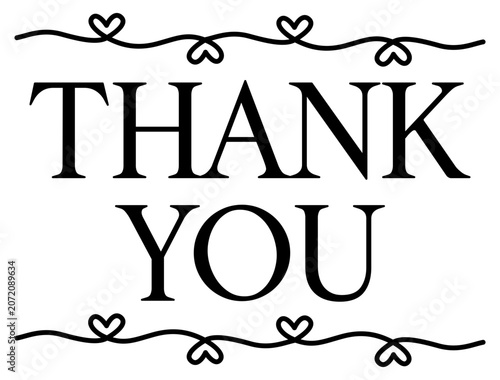 Thank You | Thank You Heart Artwork | Vector Design