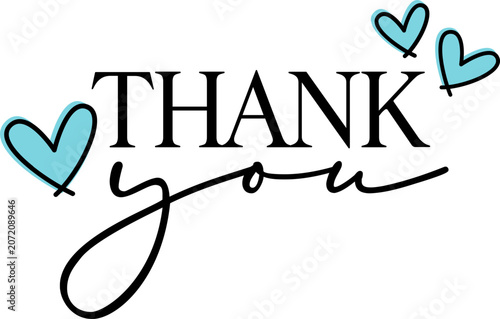 Thank You | Thank You Heart Artwork | Vector Design