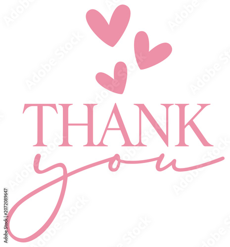 Thank You | Thank You Heart Artwork | Vector Design