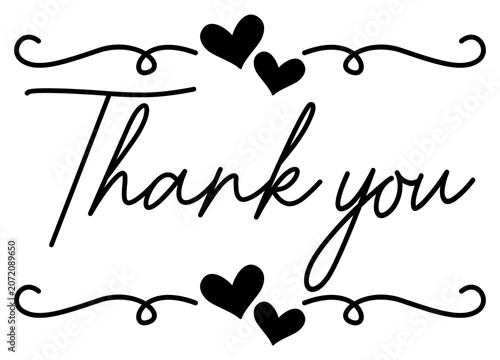 Thank You | Thank You Heart Artwork | Vector Design