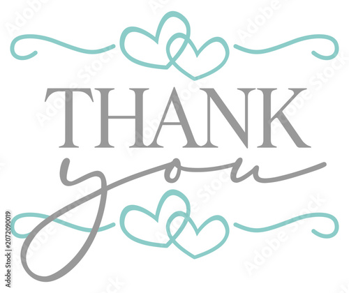 Thank You | Thank You Heart Artwork | Vector Design
