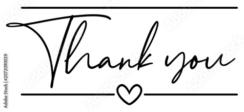 Thank You | Thank You Heart Artwork | Vector Design