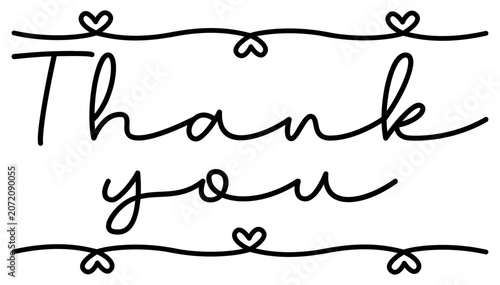 Thank You | Thank You Heart Artwork | Vector Design