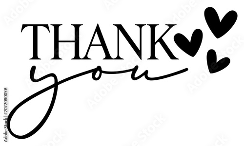 Thank You | Thank You Heart Artwork | Vector Design