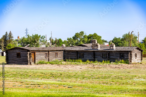 Vászonkép Street View of Historic Fort Caspar Barracks