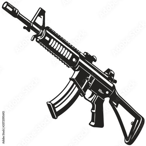Cuadro en lienzo assault rifle vector