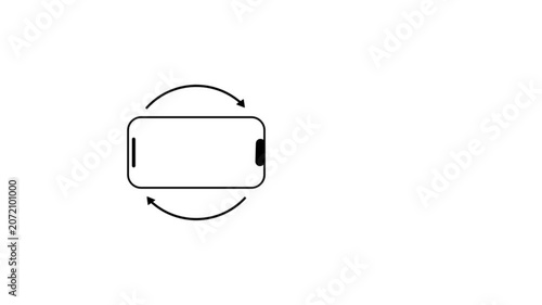 4K video animation of rotate your phone video stock.