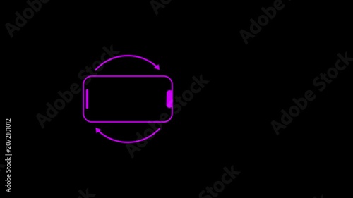 4K video animation of rotate your phone video stock.