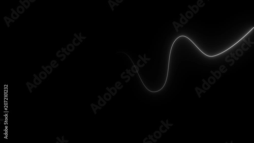 Neon arrow graph icon animation.