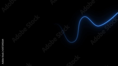 Neon arrow graph icon animation.