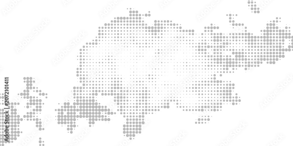 Obraz premium Black-white gradient halftone dots background. Pop art in vector illustration for your creative design