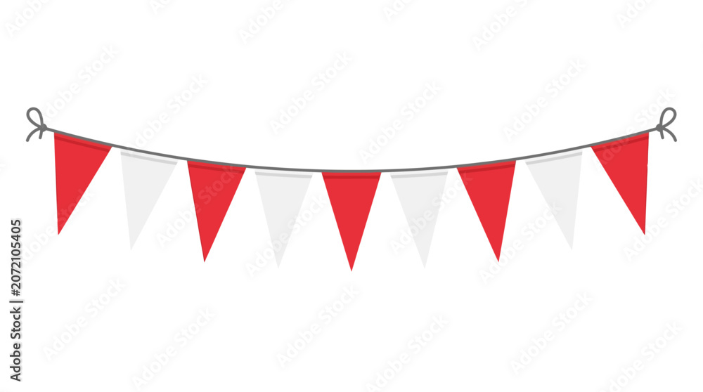 Obraz premium Indonesian Independence day celebration flags
