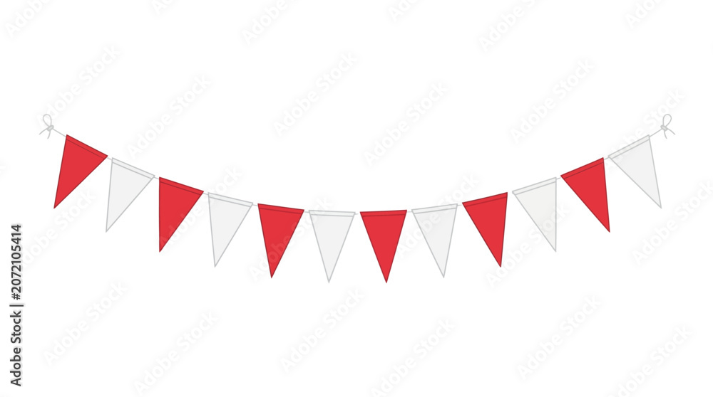 Obraz premium Indonesian Independence day celebration with red and white flags