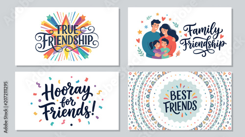 Konstfotografi Friendship and family celebration graphics
