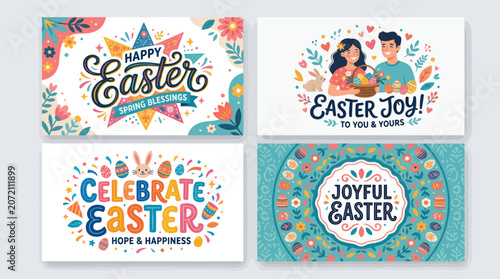 Easter greetings spring holiday celebration