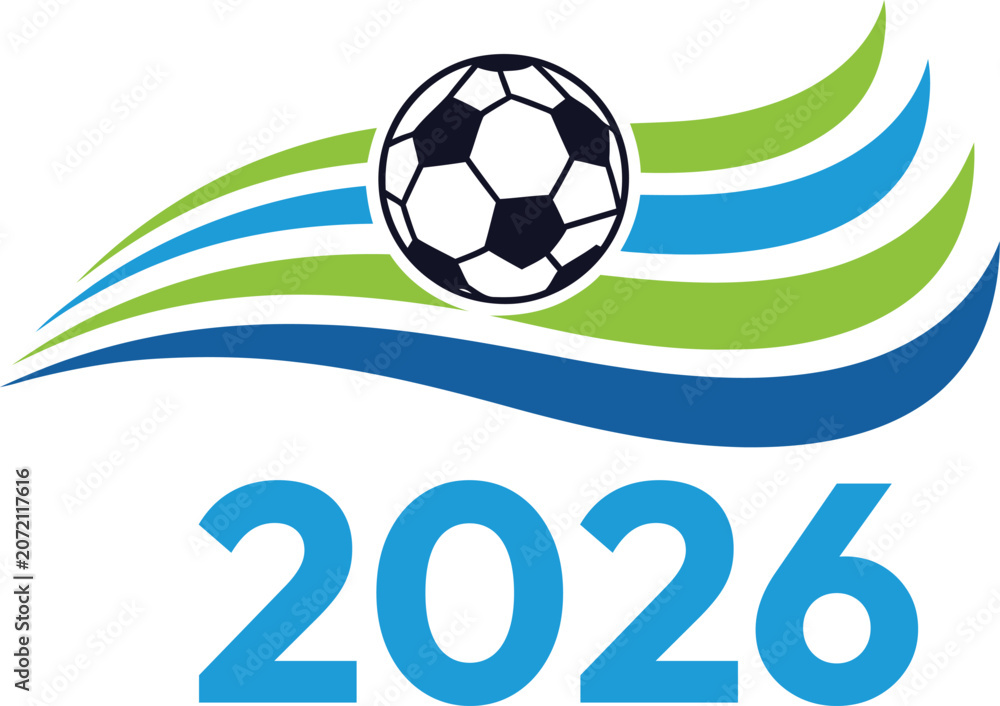 Obraz premium 2026 soccer world cup logo design concept