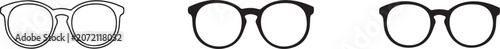 Eyeglasses icon simple minimalist glasses vector illustration.