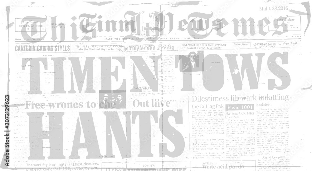 Obraz premium Newspaper paper grunge vintage old aged texture background. Vector design.