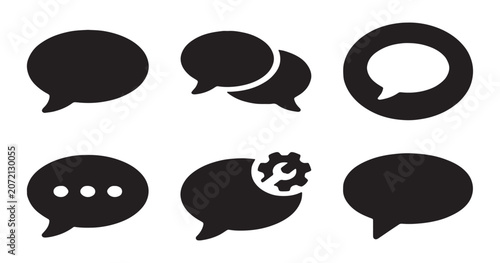 Modern Chat Icon Isolated on Transparent Background for Messaging, Communication and Customer Support