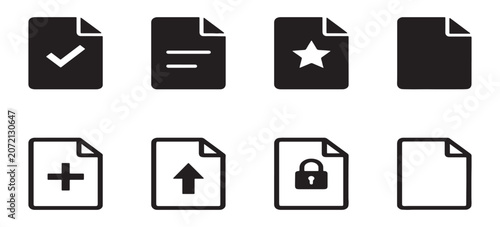 Minimal File Icon Representing Document Storage, Information Management and Office Applications