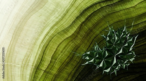 Close-up of textured natural wood grain with green and brown tones