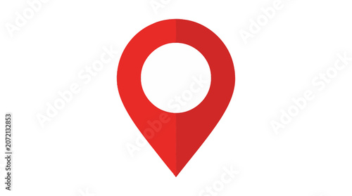 A simple illustration of a GPS tracking location pin on map