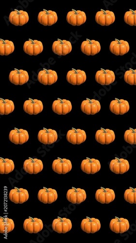 3D Pumpkin Rotating Background