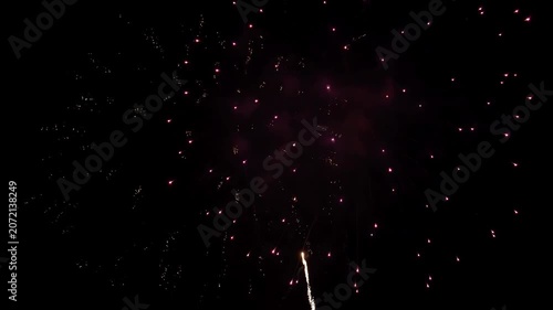 Spectacular Fireworks Exploding Across the Night Sky in a Dazzling Celebration Display Video