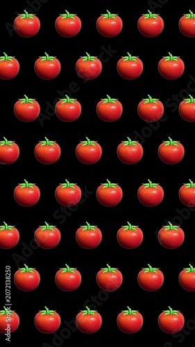 3D Tomato Rotating Background