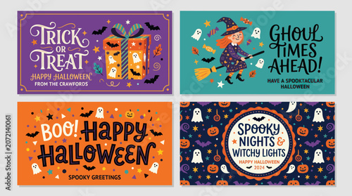 Foto Halloween greeting cards collection