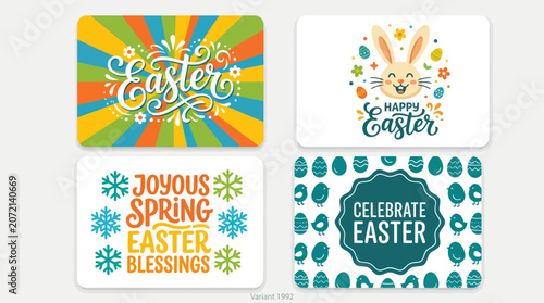 Happy easter celebration designs
