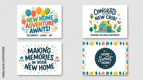 Foto New home celebration cards