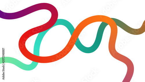 Colorful Gradient Ribbon Waves Abstract Background with Flowing Curves on White Minimal Design.
Modern Gradient Ribbon Loop Background Featuring Vibrant Abstract Curves and Clean White Space.