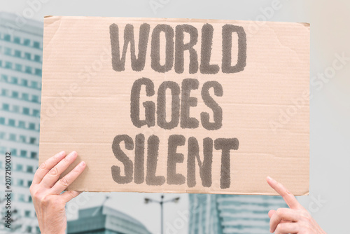 Photos "World goes silent" Ambient sound is artificially muted