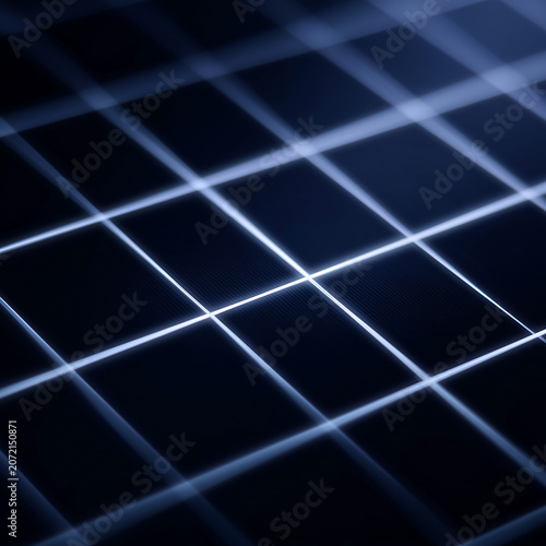 Macro Blue Lines in a Geometric Pattern