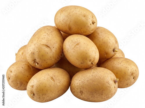 Quadro su tela Pile of fresh raw potatoes