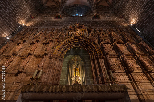 Εκτύπωση καμβά Interior of the Holy Chalice Chapel in Valencia Cathedral, Spain
