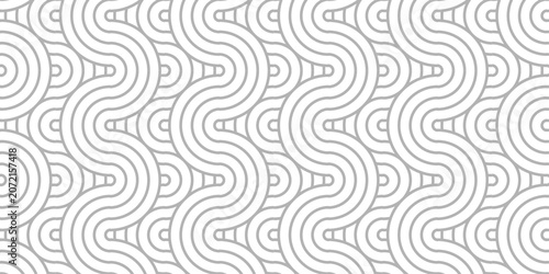 Konstfotografi Abstract minimal paper overlapping white and gray repeating
