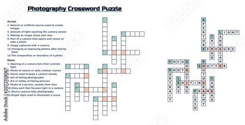 Photography crossword puzzle
