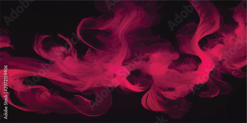 Foto premium Abstract colorful smoke swirls on black background with dynamic blue, re