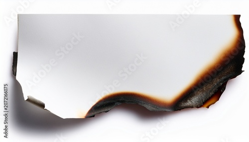 Burnt White Paper Edge With Scorched Charred Texture